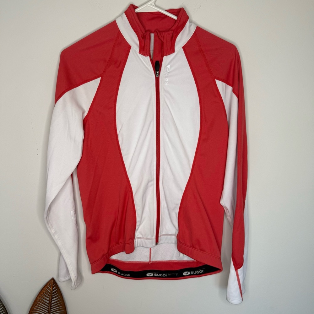 A7 Sugoi‎ Cycling Women's Red and White Jacket